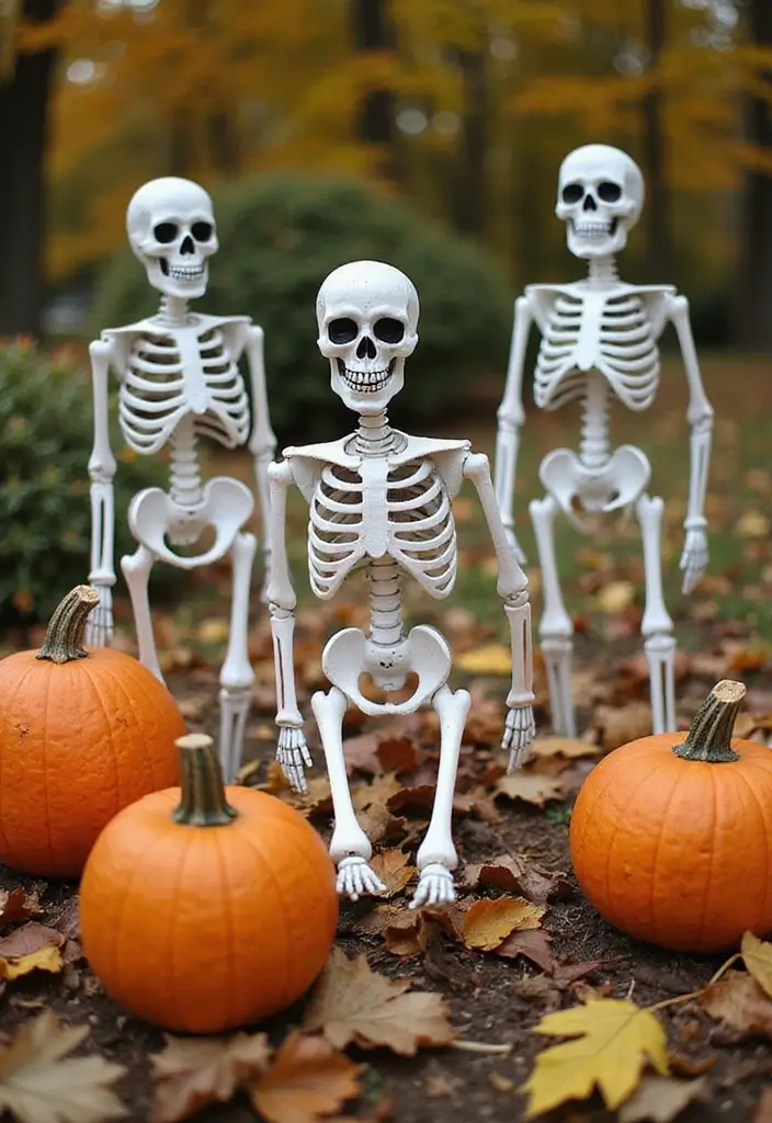 classic paper mache halloween skeleton