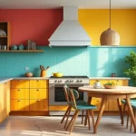colorful bead board backsplash kitchen ideas with timeless appeal