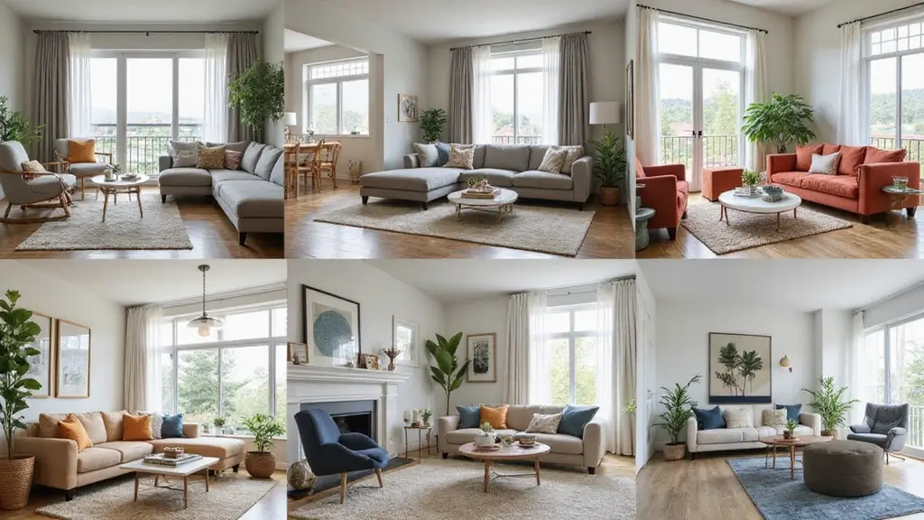 classic contemporary living room with modern and classic decor elements