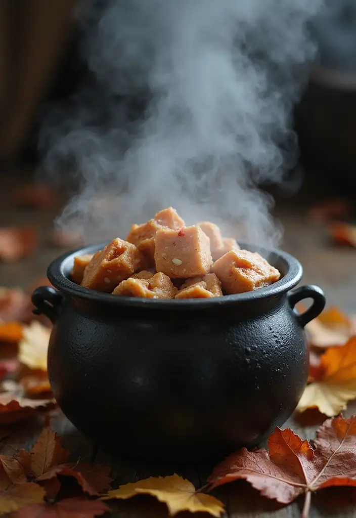 creepy cauldron decor