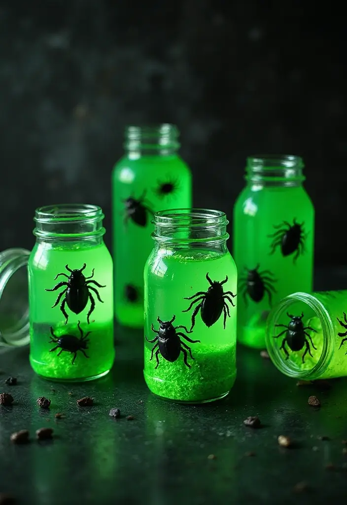 creepy crawly bug jars halloween diy idea
