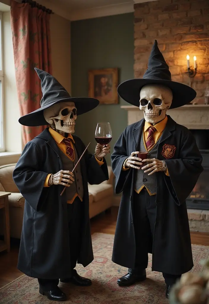 scary skeleton decor