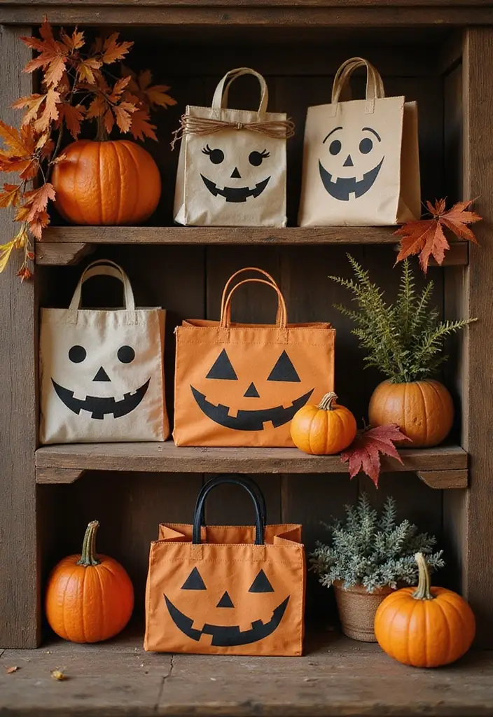 vintage halloween trick or treat bags