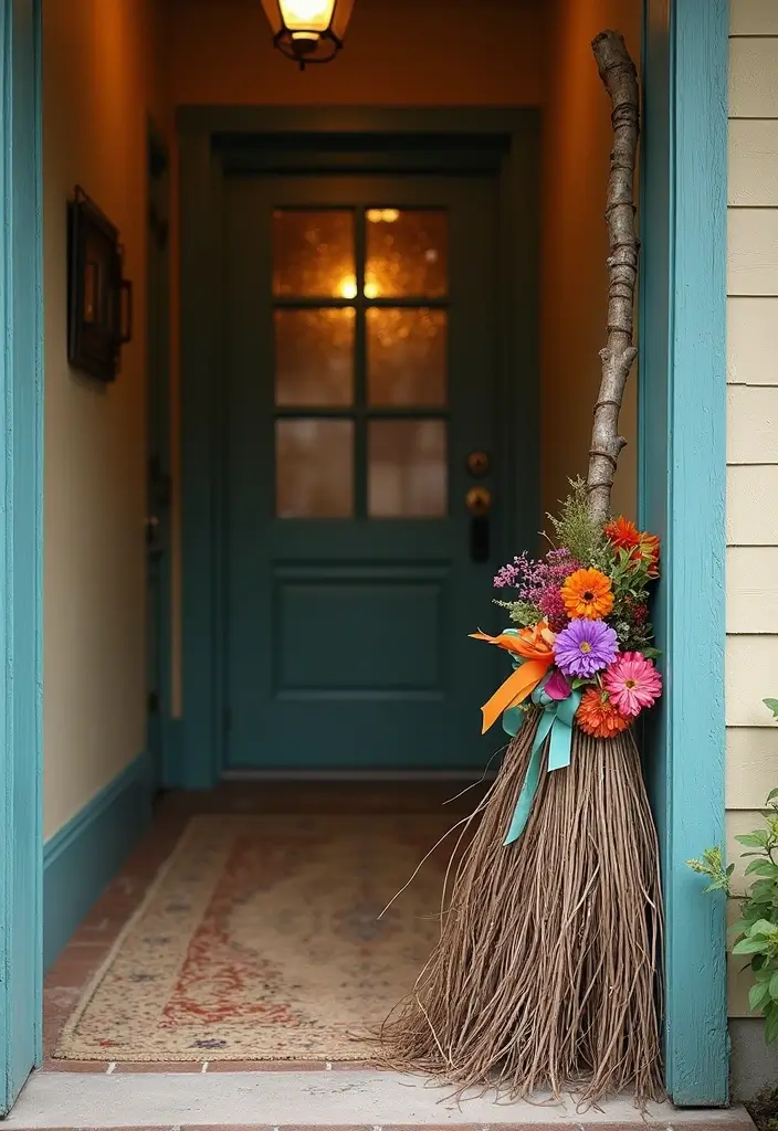 wizard broomstick decor