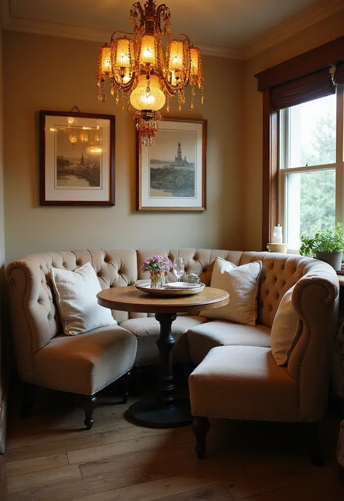 cozy dining nook with seating