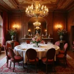 elegant dining room with luxurious decor