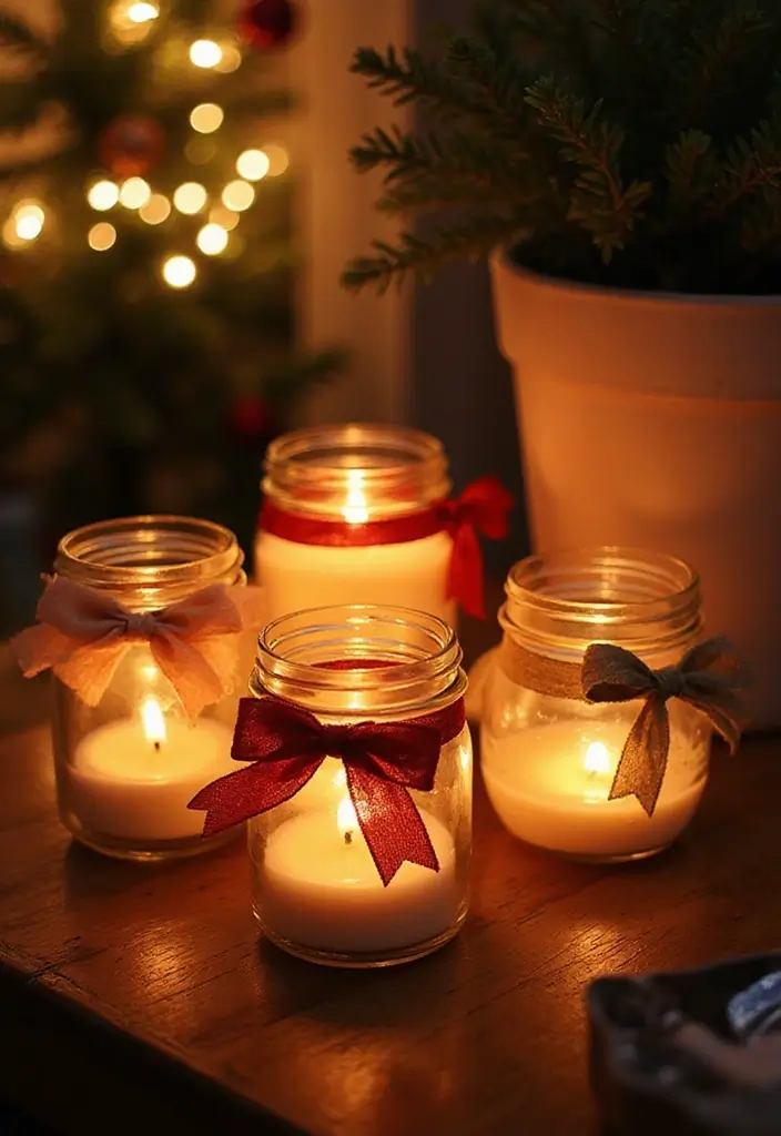 holiday scented candle jars