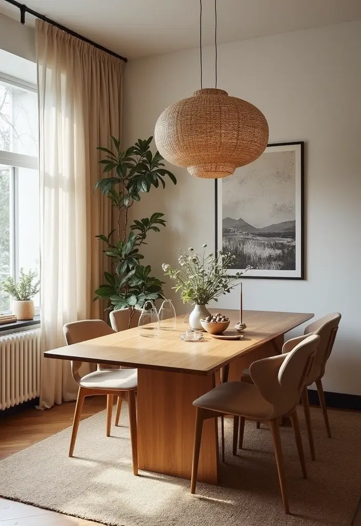 modern dining room overview