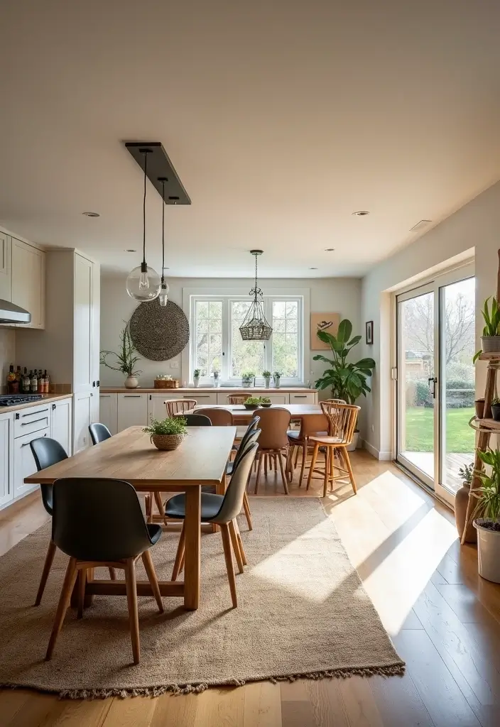 open layout dining area