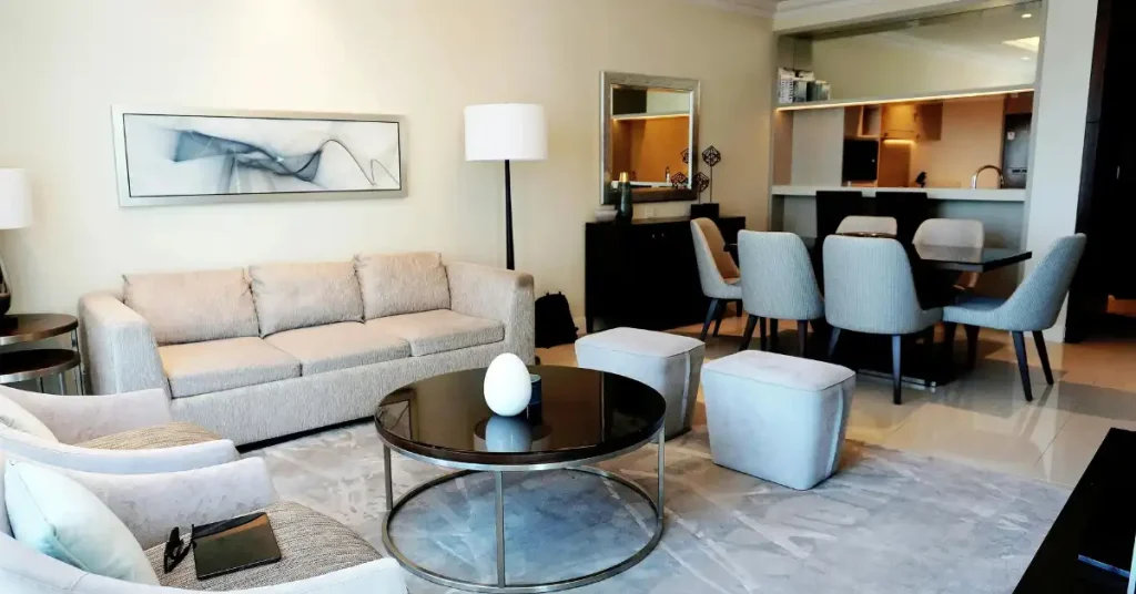 small living room with dining area