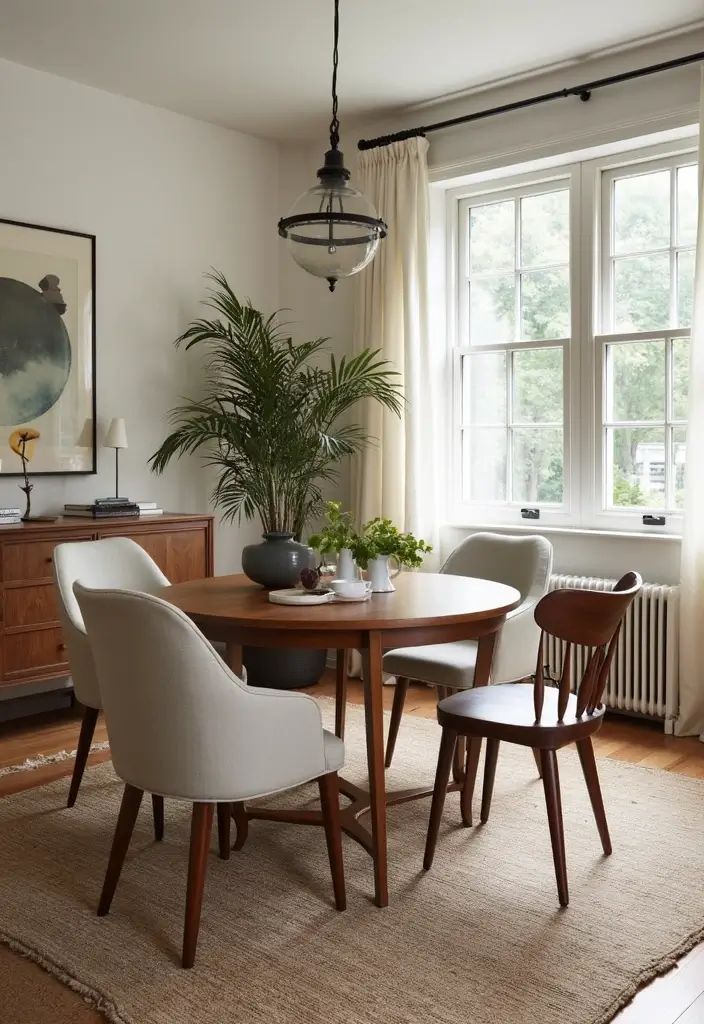 transitional style dining room