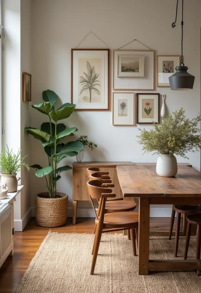 vintage dining table and chairs
