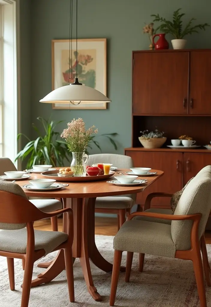 vintage tray and clock on table