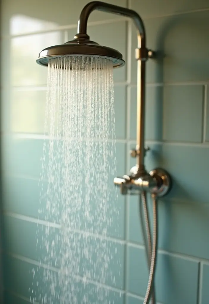 antique brass vintage style showerhead