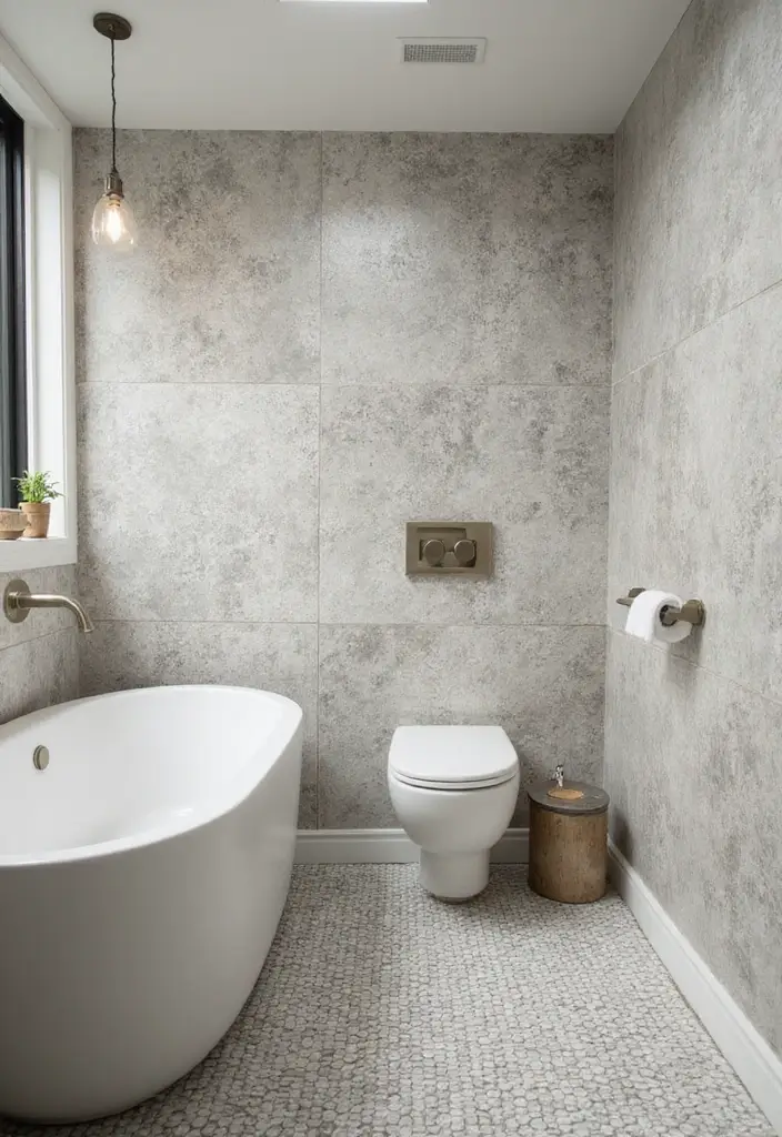 bathroom with shiplap accent wall and matte black fixtures