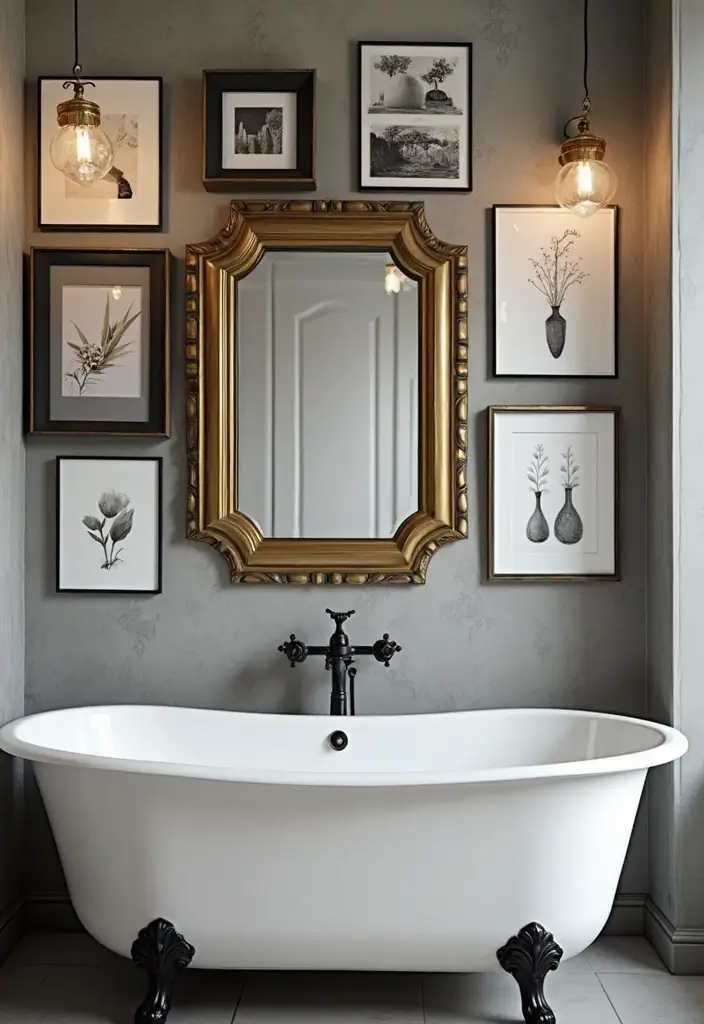 black and gold wall art decor