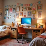 college dorm room with budget decor ideas for guys