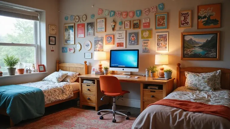 college dorm room with budget decor ideas for guys