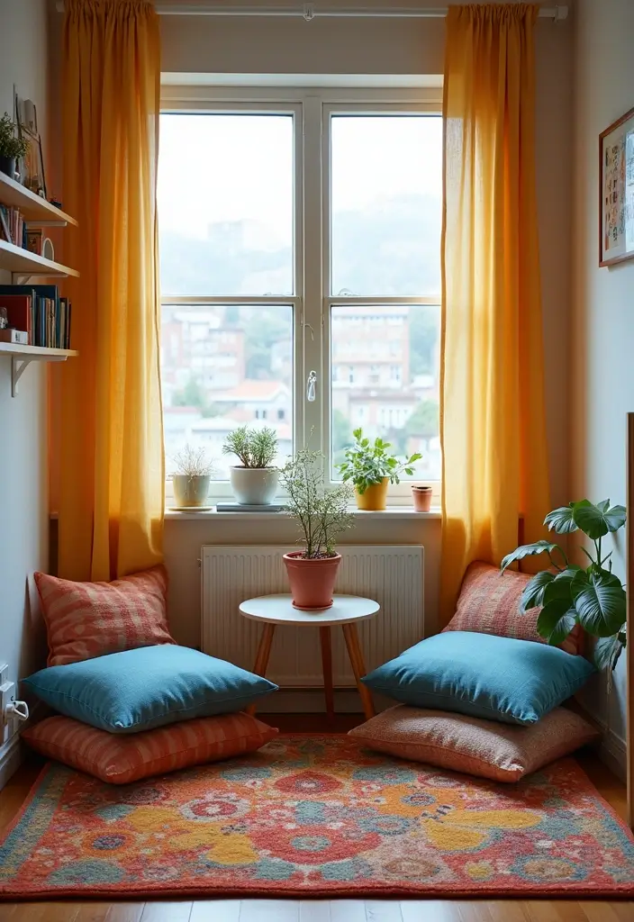 cozy nooks with floor cushions