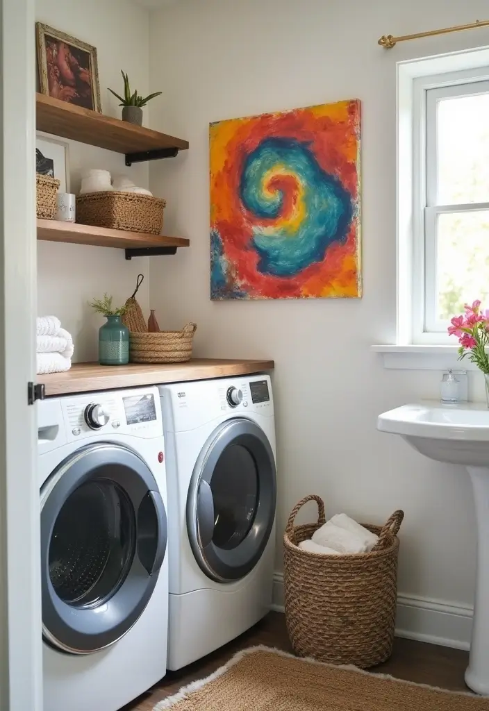 handmade laundry signs and canvas art