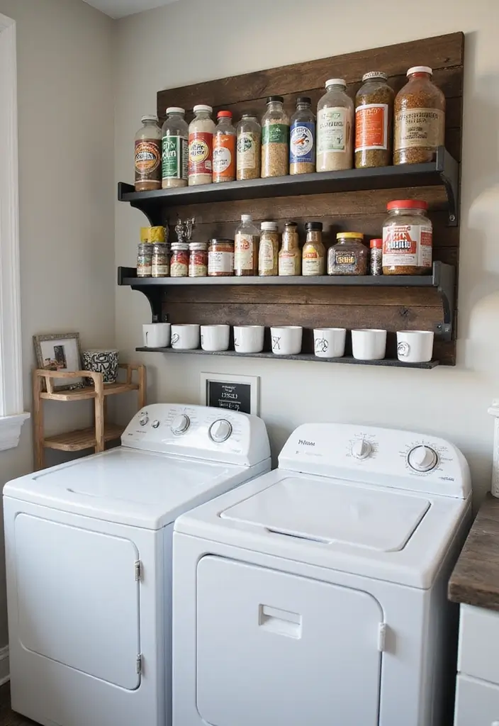 magnetic spice rack holding detergent pods