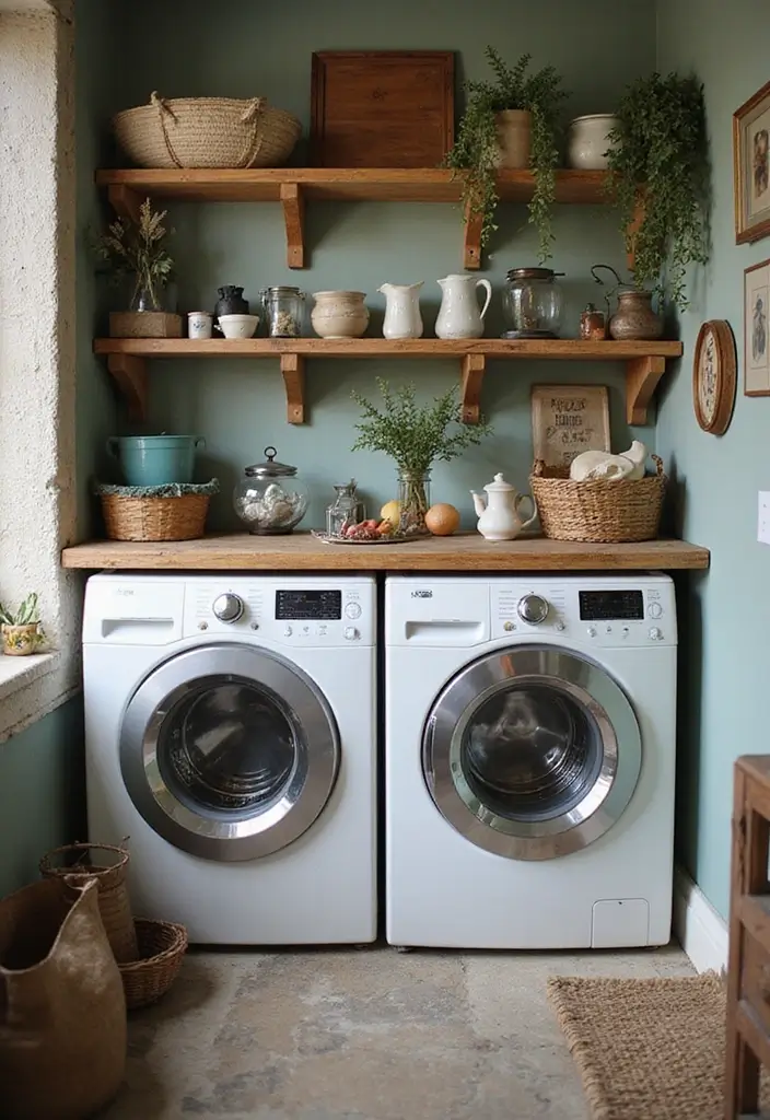 old scale and jars on shelf