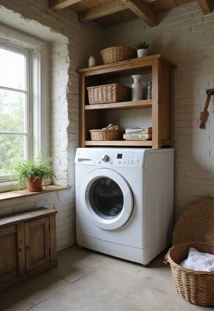 painted dresser used for storage