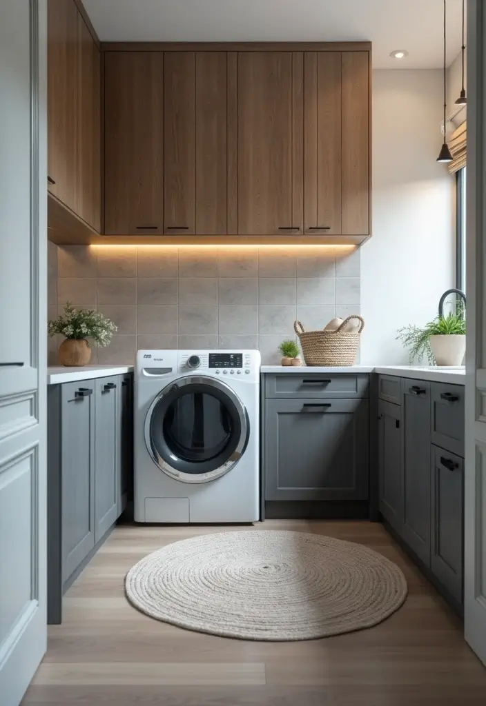 smart washer dryer with phone app notification on screen