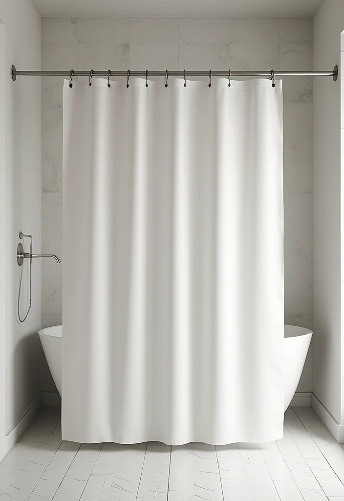textured linen shower curtain