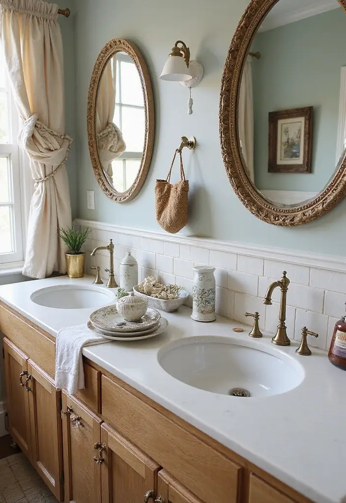 antique apothecary bottles and vintage tray