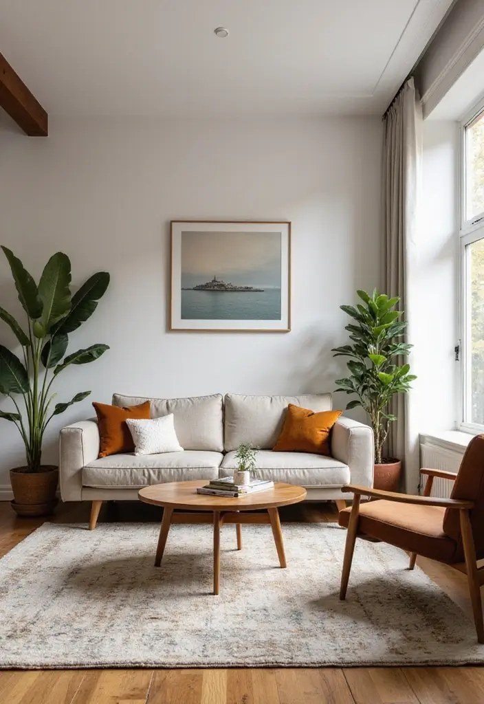 area rug defining apartment space