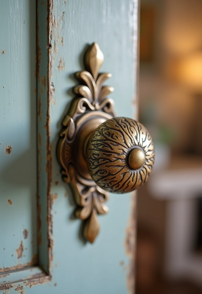artistic door knob closeup