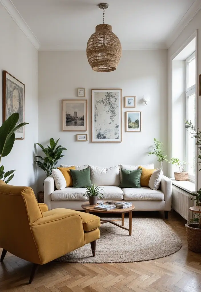 calming nature-inspired apartment decorated with organic textures