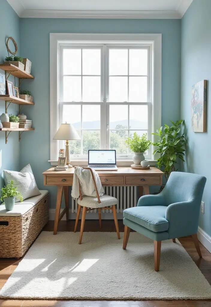 coastal home office decor