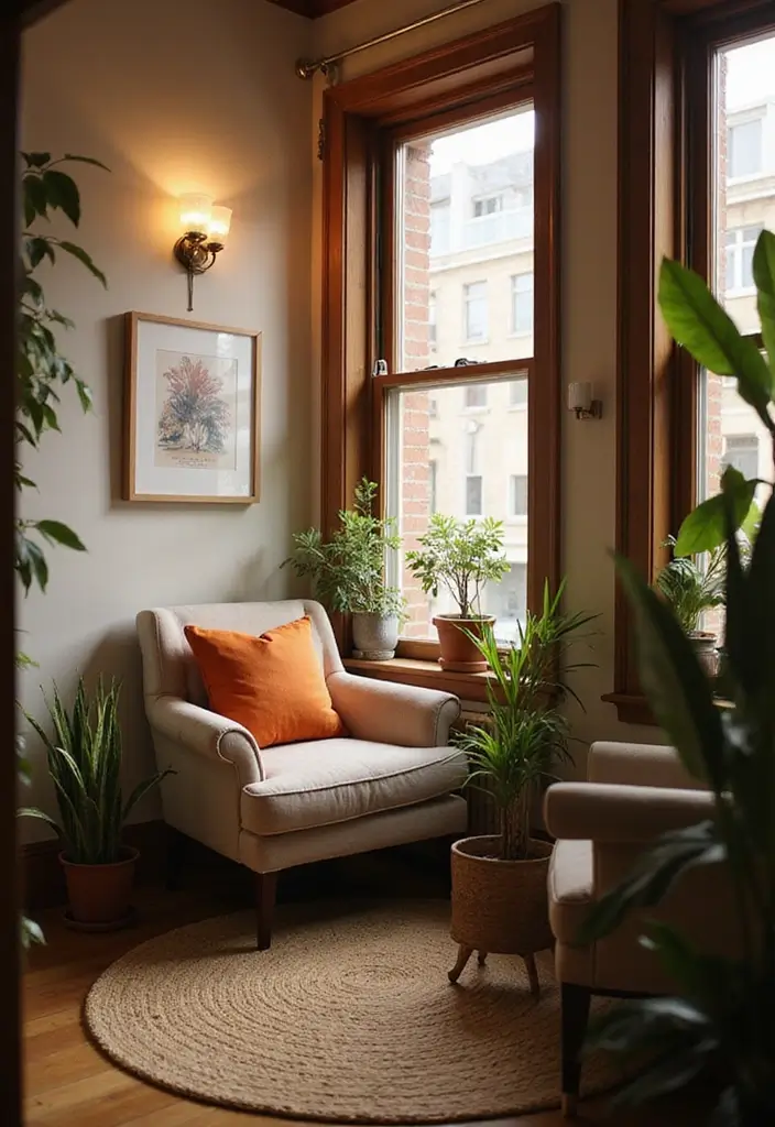 cozy reading nook small space