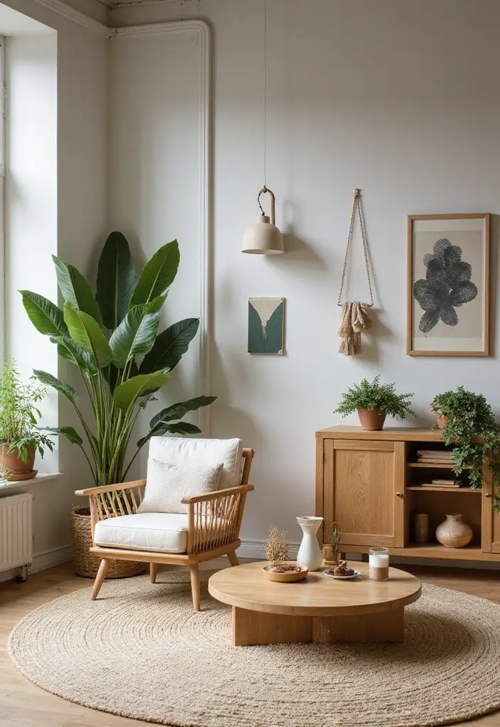 eco-friendly natural materials used in apartment decorating