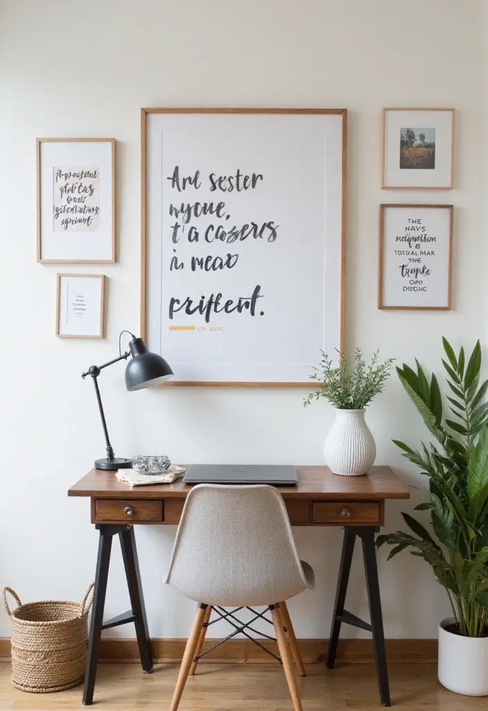 home office quote decor