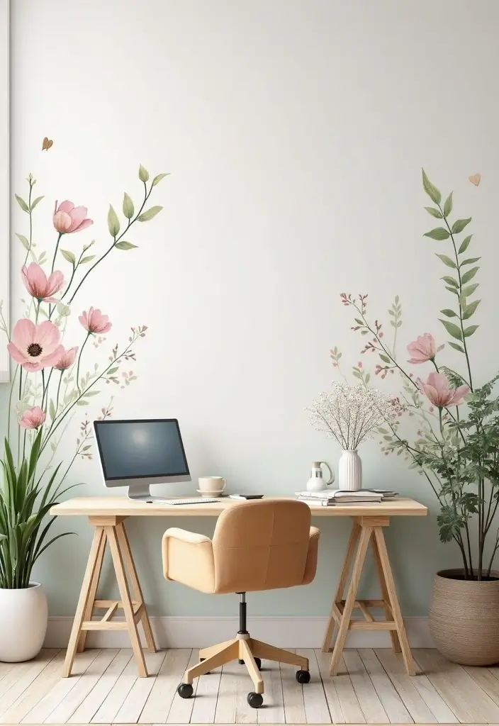 home office wall decals with quotes and shapes