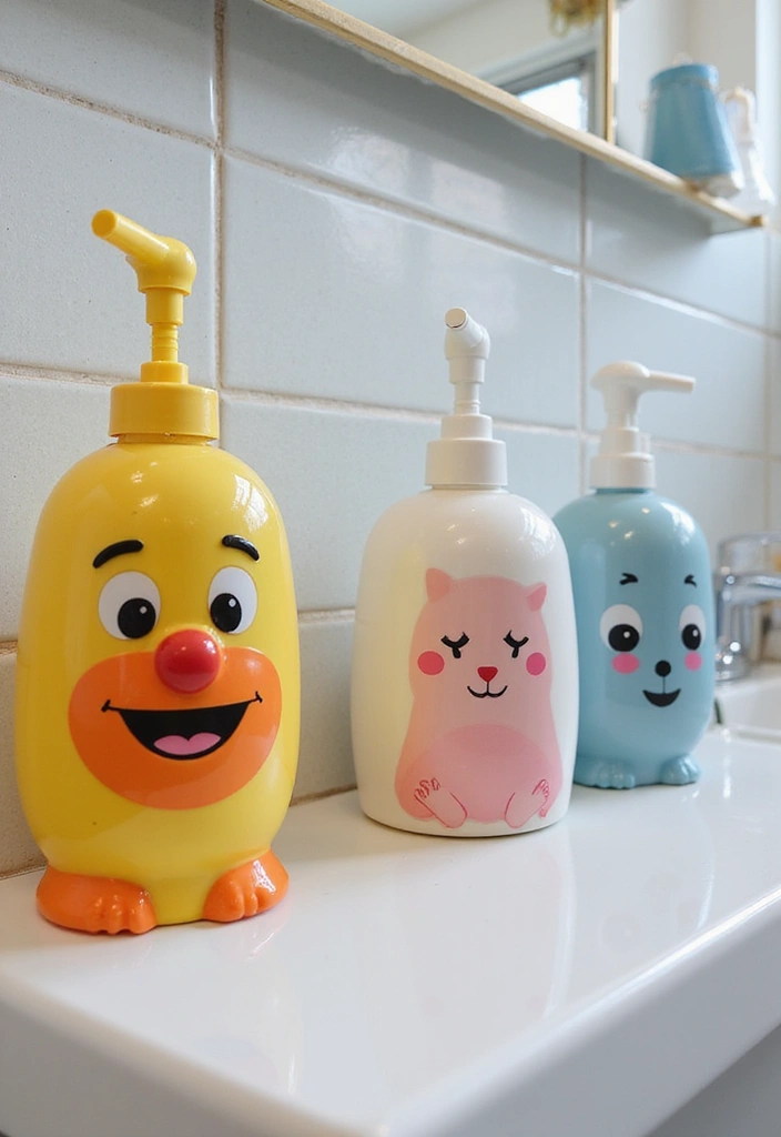kids cute soap dispensers bathroom