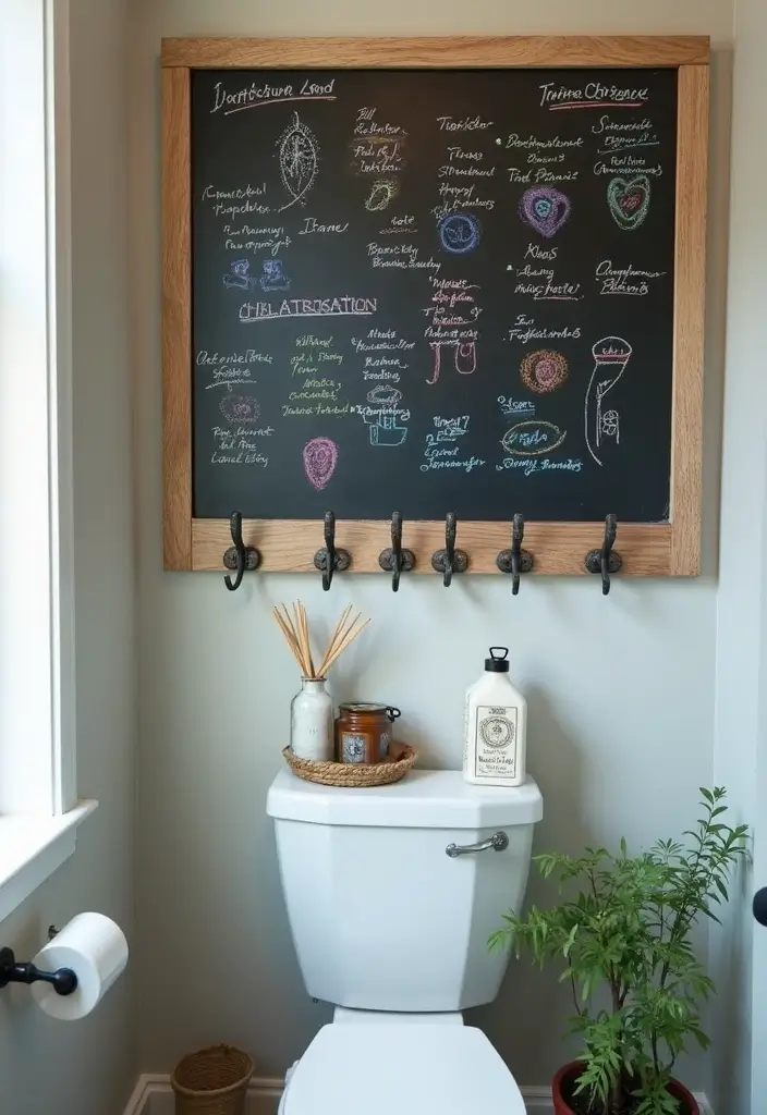 kids diy chalkboard bathroom storage