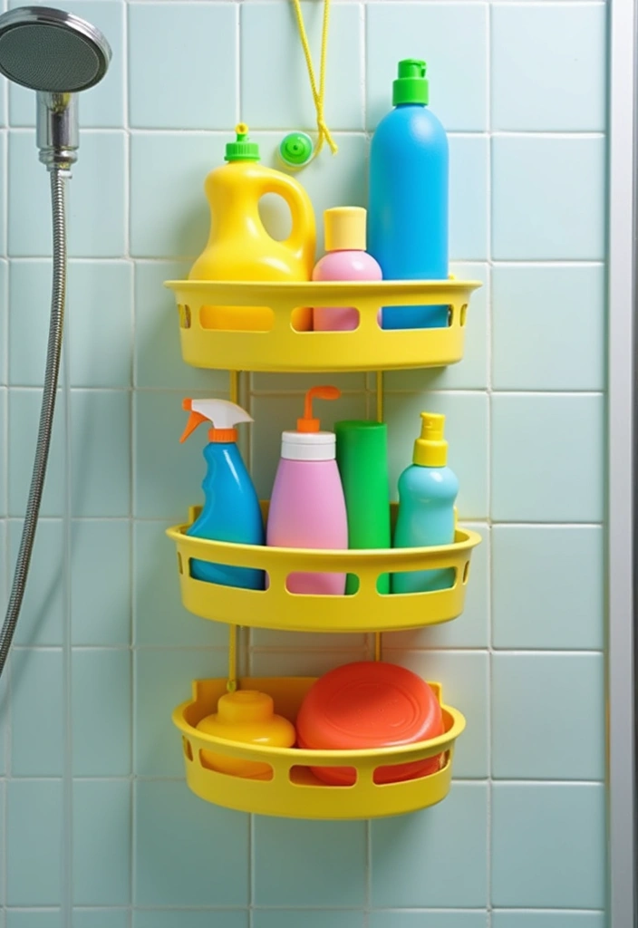 kids fun shower caddy storage