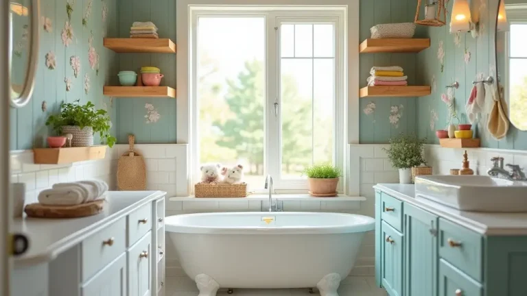 kids safe bathroom shelves decor cover image