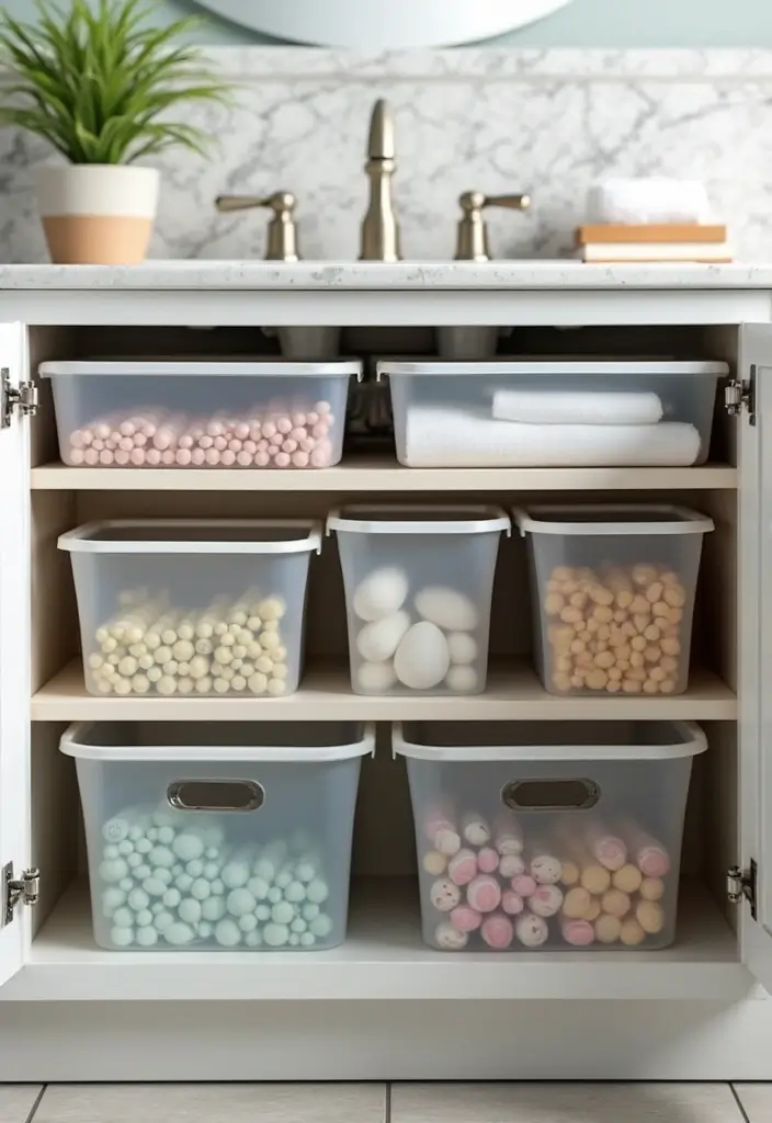 kids under sink bathroom storage