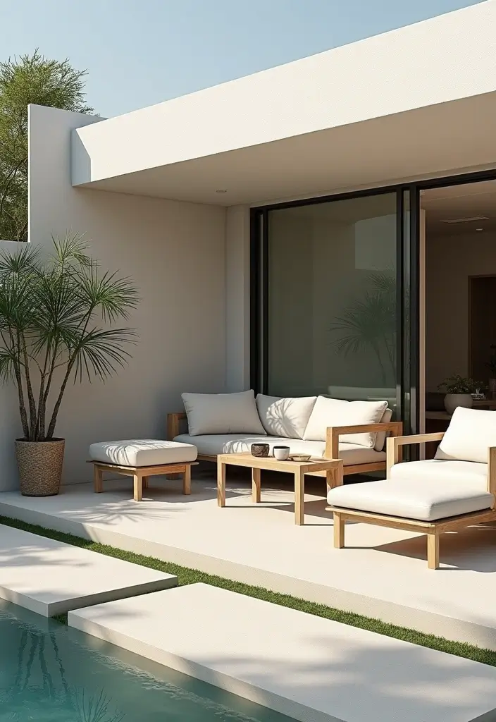 minimalist apartment patio with clean design