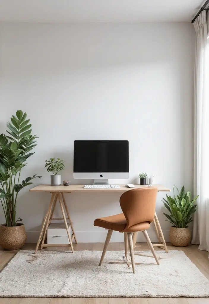 minimalist home office desk