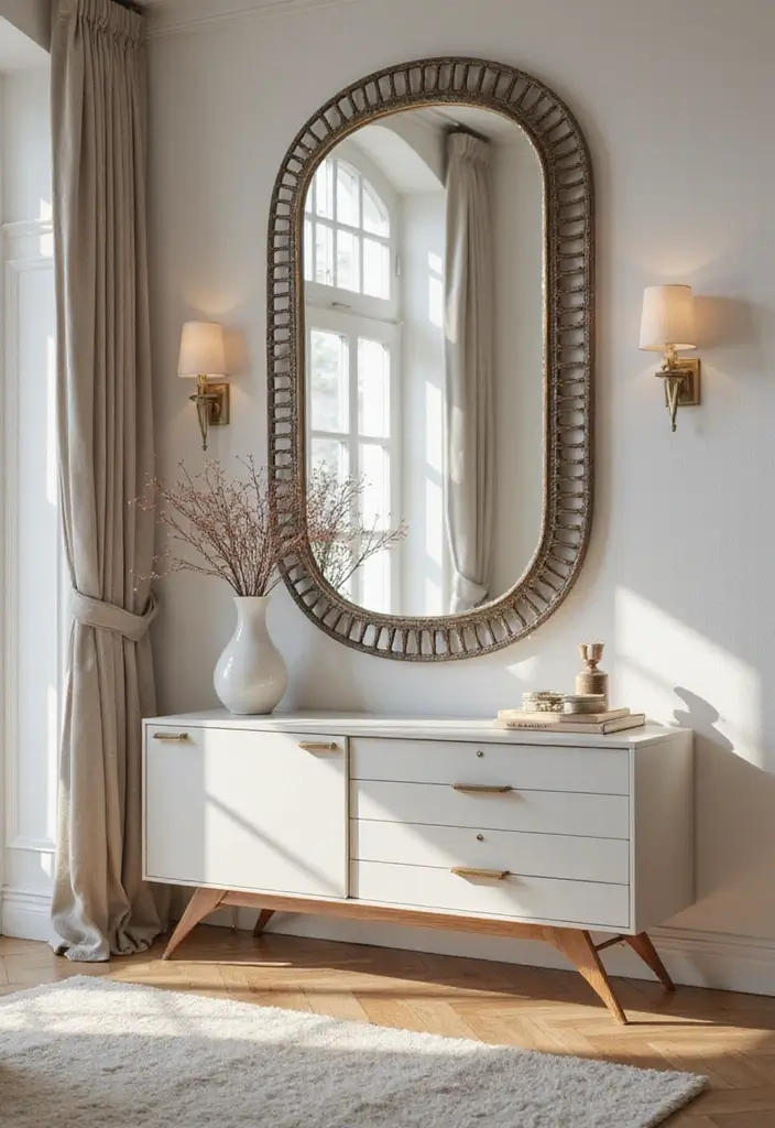 mirror decor to make apartment look bigger