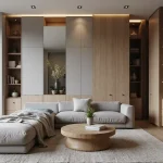 modern bachelor pad apartment with stylish furniture and decor