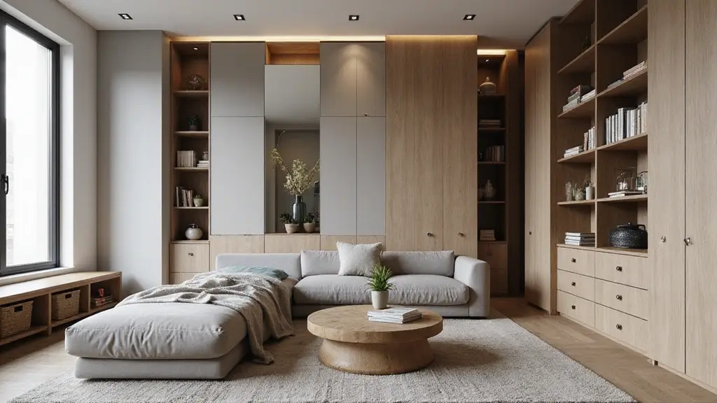 modern bachelor pad apartment with stylish furniture and decor