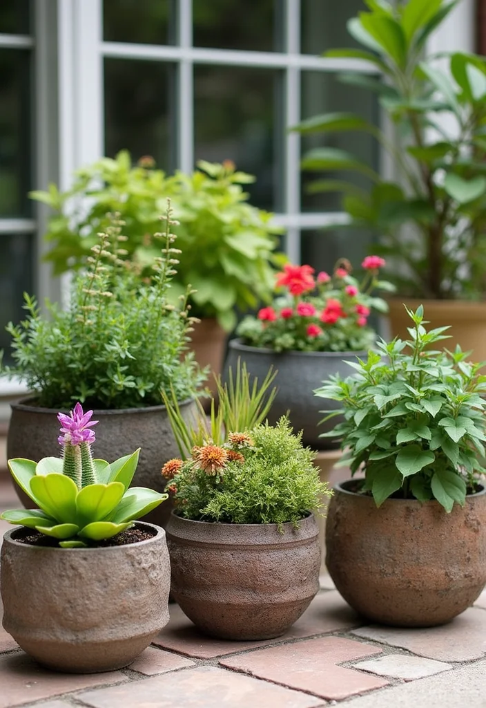 modern urban apartment patio with cozy seating and plants