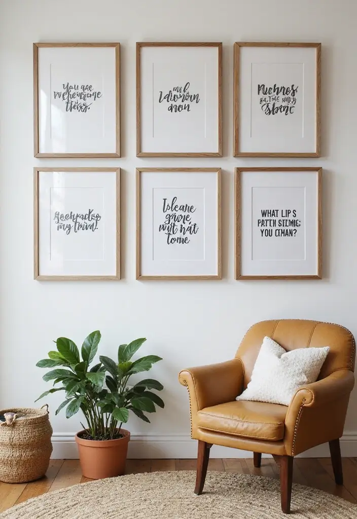 motivational quote wall art in office